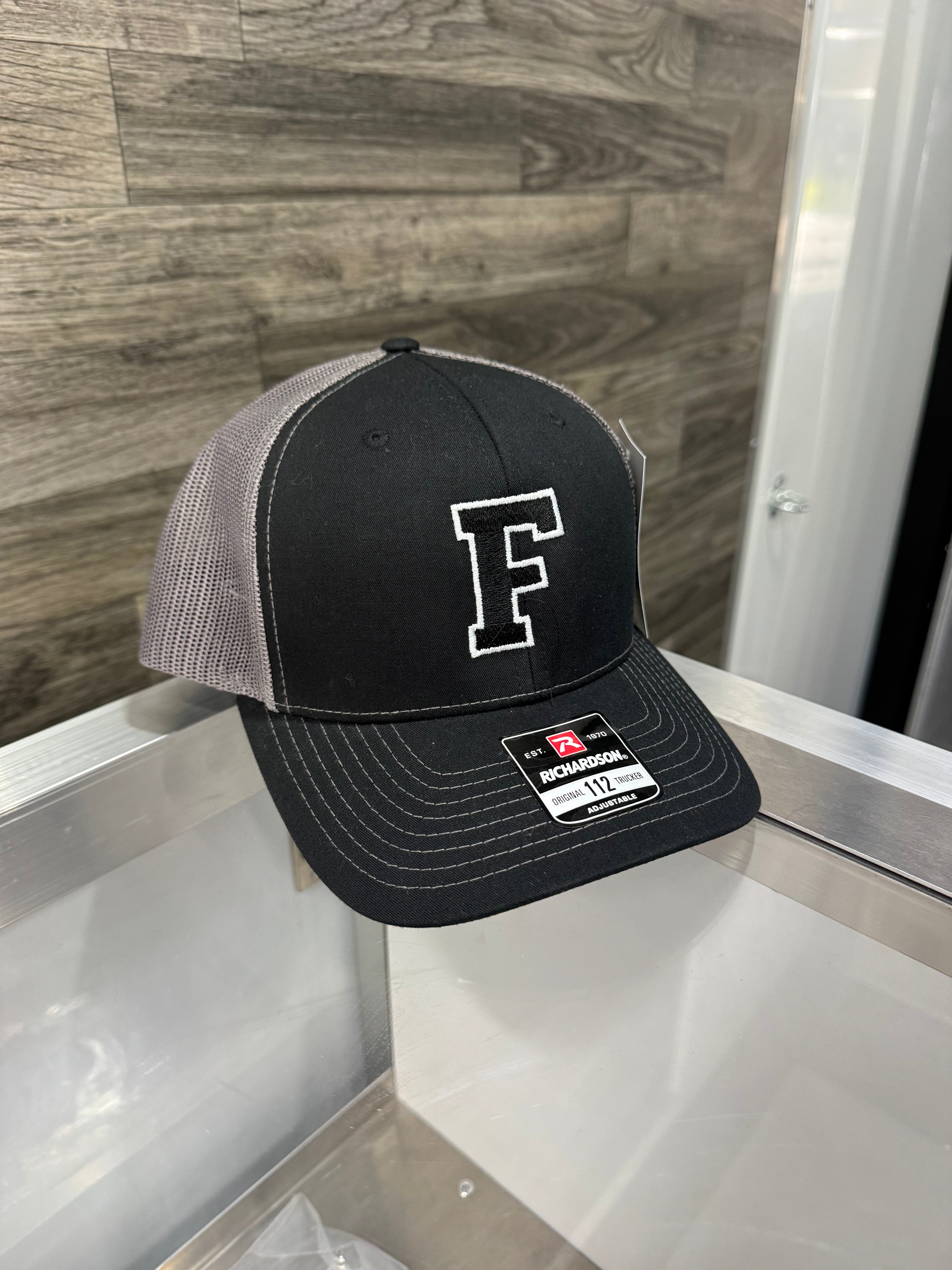 Black and Dark Gray Snapback Hat