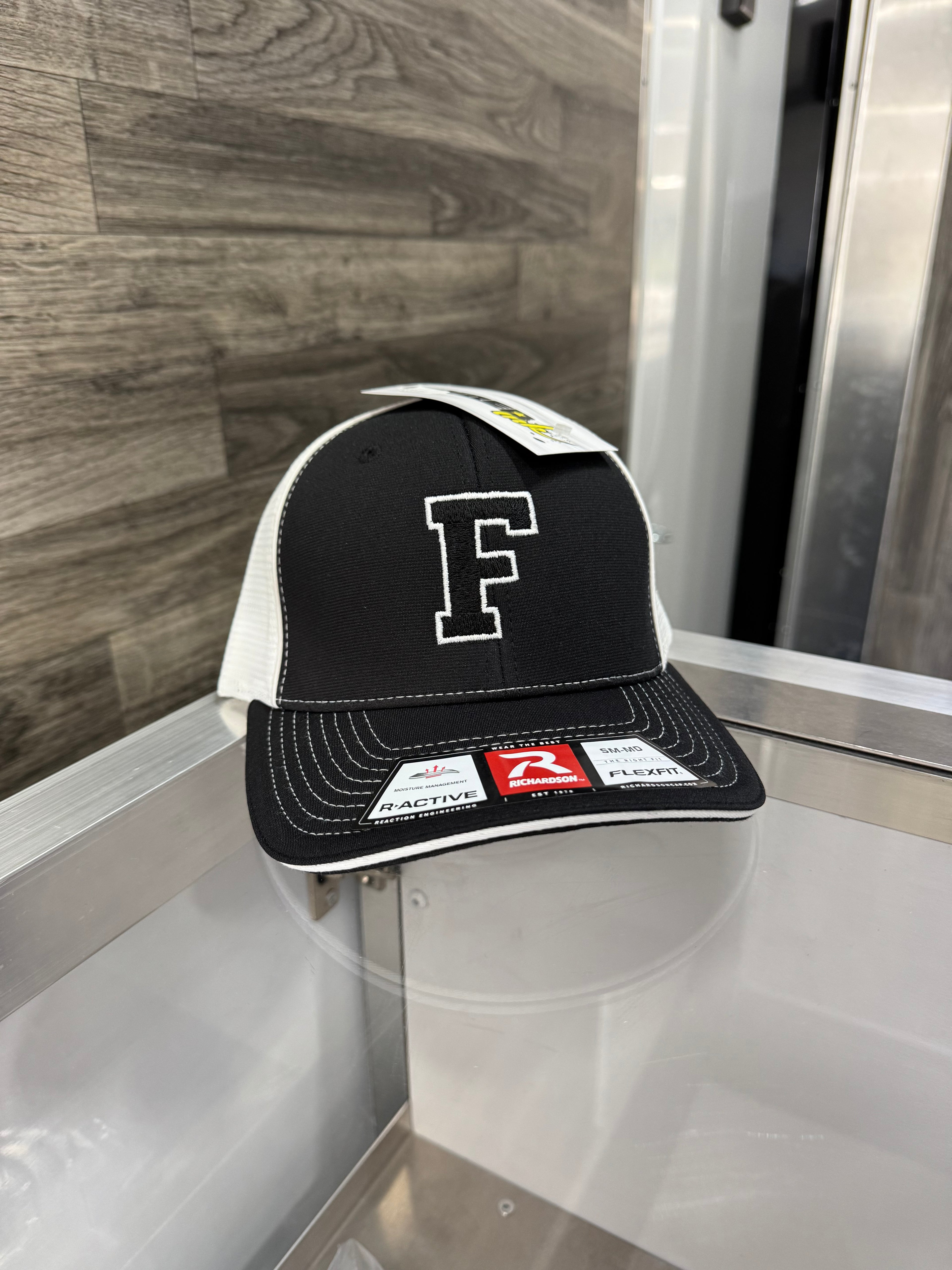 Black and White Fitted Hat